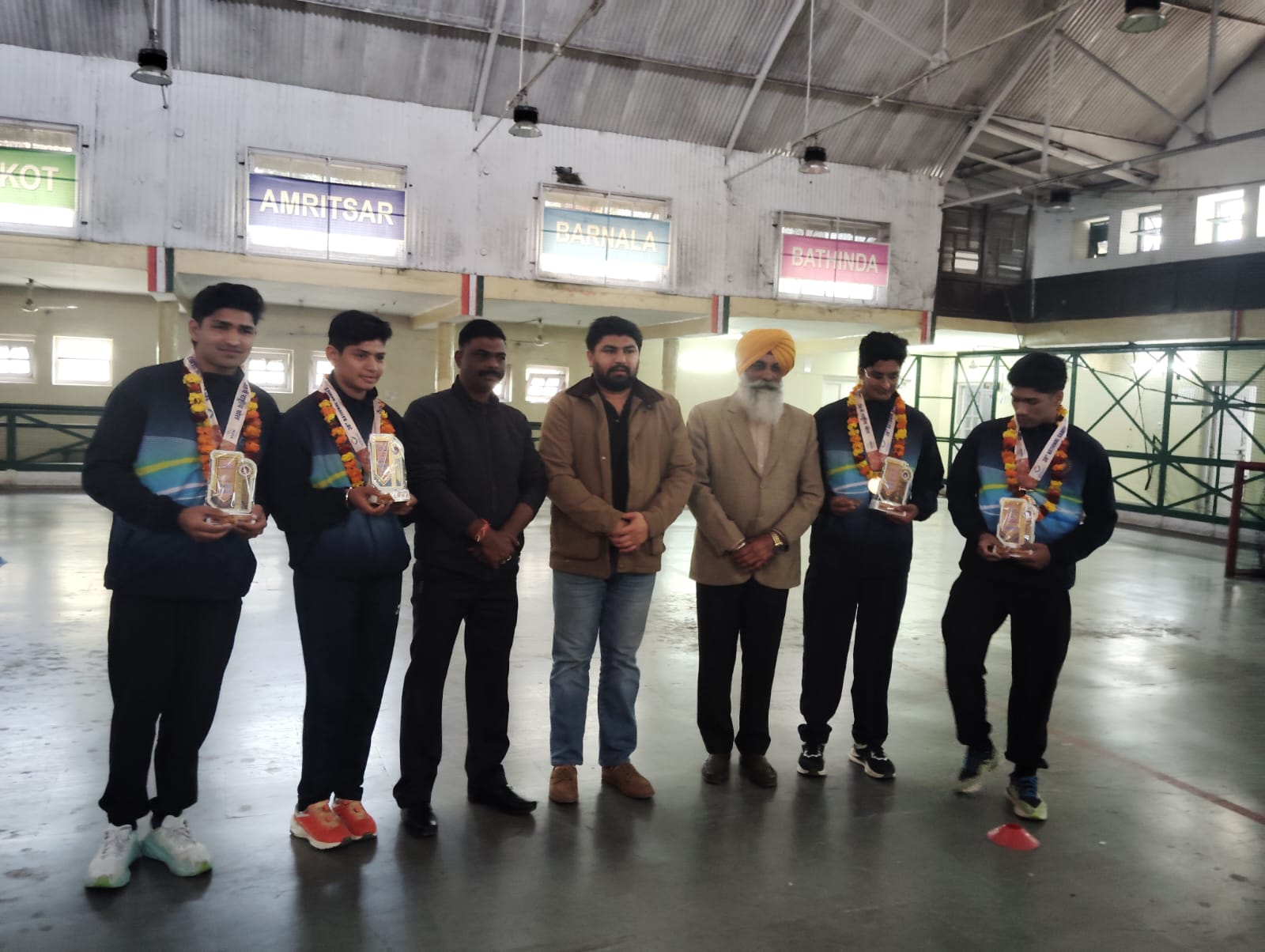38वें राष्ट्रीय खेलों में पदक जीतने वाले खिलाड़ियों का पटियाला में स्वागत